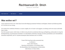 Tablet Screenshot of kanzlei-dr-strich.de